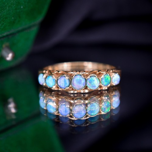 Vintage opal seven stone - vintage, 9ct