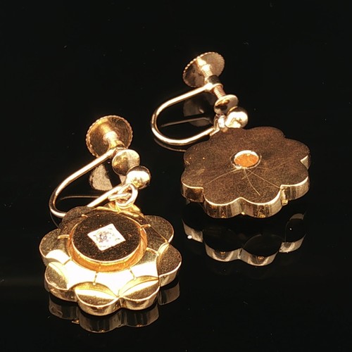 Vintage 9ct yellow gold drop - 9ct,
