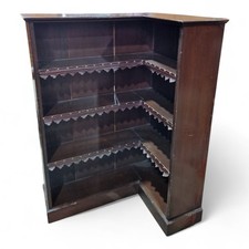 Antique corner open bookcase - antique,