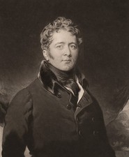 TURNER (*1774) after LAWRENCE (*1769), Portrait William Knighton, 1823, Mezzotint