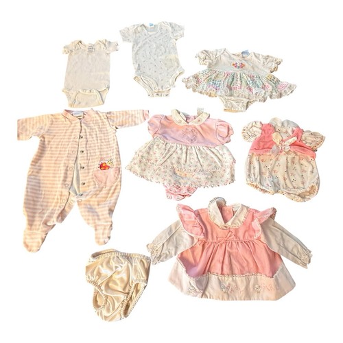 Vintage pink baby dress lot - vintage,