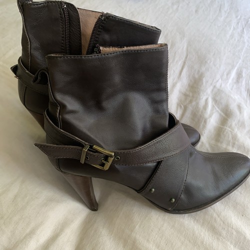 Reiss brown leather heeled - reiss,