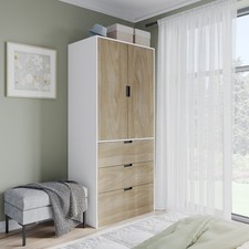 2 Door Modern Wardrobe with 3