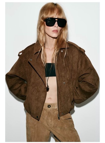 Zara oversized faux suede - zara,