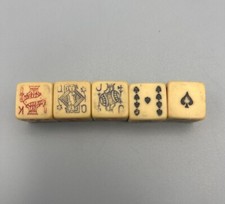 Antique bakelite poker dice - ,