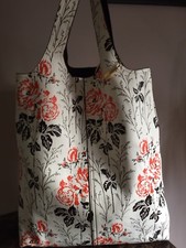 Victoria Beckham LEATHER HANDBAG - FLOWER PRINT LARGE TANK TOP BAG