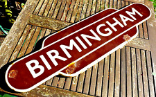 ⭐BR BIRMINGHAM Enamel Railway Station Totem Platform Sign VGC Railwayana REPLICA