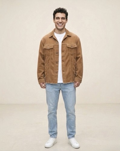 Zara corduroy trucker - trucker, fray