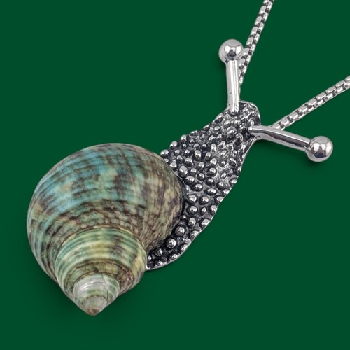 Snail brooch necklace - snail, brooch/necklace