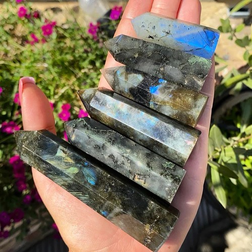 Labradorite crystal point - labradorite,
