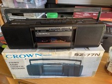 Crown Japan Stereo Radio Cassette Recorder Model# SZ-77N New In Boxed Manual 