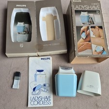 Vintage Philips Ladyshave Double Head Womans Shaver Cordless Original Box