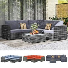 4 Pieces Rattan Furniture Set