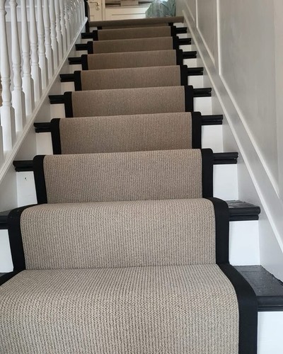 Taped edge carpet stair - edge, runner