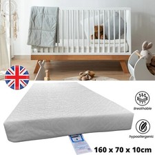 Mattress For Baby Cot Bed Toddler Removable Quilted Cover 160 x 70 x 10 cm