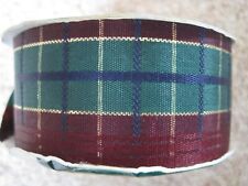 Offray Ribbon Treasures craft ribbon tartan - length 90cm x width 35mm 