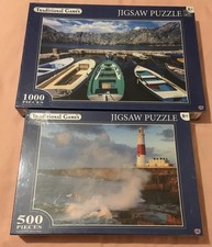 2 x Traditional Games Jigsaw Puzzles 1000 Pieces Boats_500 Pieces Lighthouse New