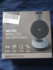KitSound Metro Wireless Bluetooth On-Ear Headphones - Black
