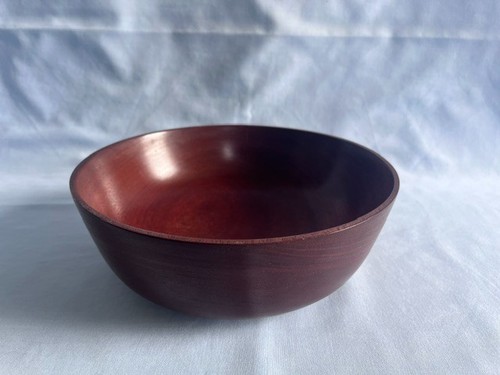 Hand turned dark wood serving - hand,