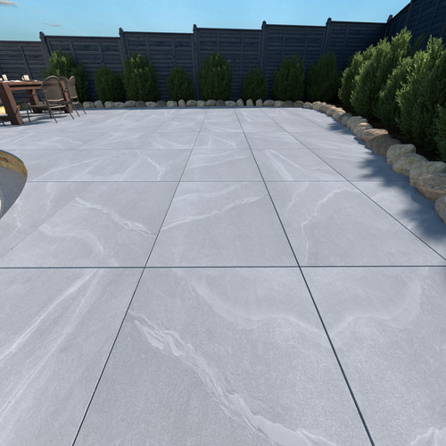 Grey porcelain paving - , patio