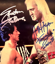 STALLONE + HULK HOGAN Signed