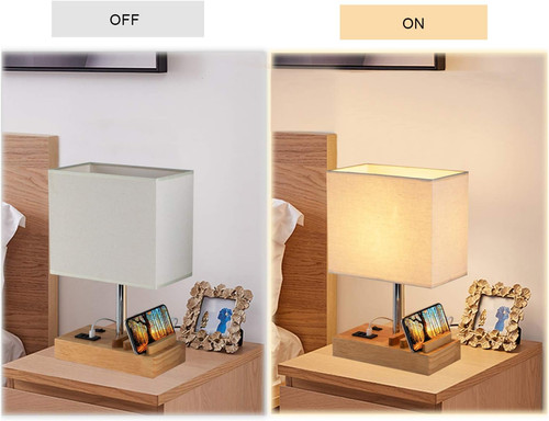 Usb bedside table - usb, lamp,