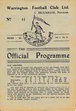 RUGBY LEAGUE PROGRAMME -