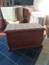 Vintage pine ottoman - ottoman, /