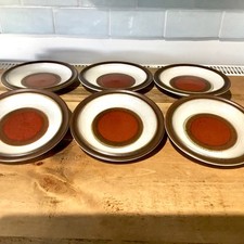 6 x Vintage Denby “Potters Wheel” Side Plates 