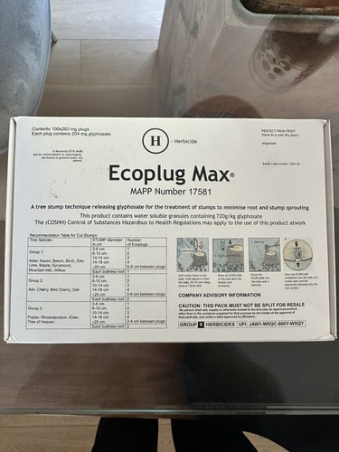 Eco plugs max stump killer - plugs,