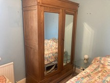 Large French classic style wardrobe, bevelled mirror doors and two large drawers
