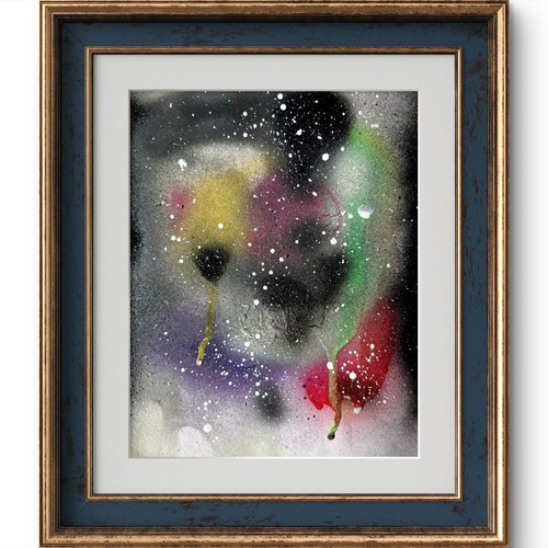 Cosmos abstract 21x30cm - cosmos,