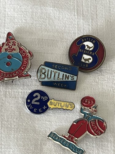Butlins vintage enamel pin - enamel,