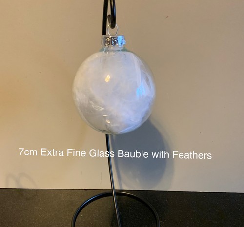 Glass plastic baubles - glass, of