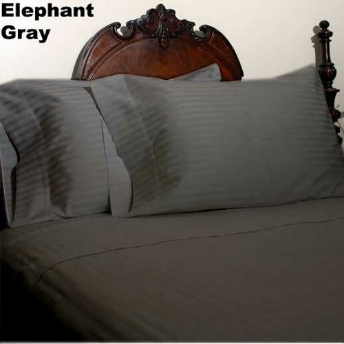 Bed sheet set grey - grey, striped