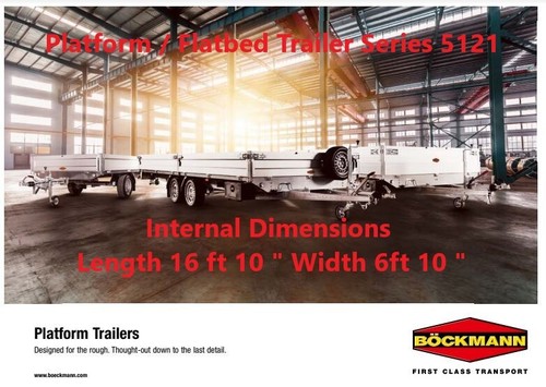 Flatbed trailer 17ft 7ft - ,
