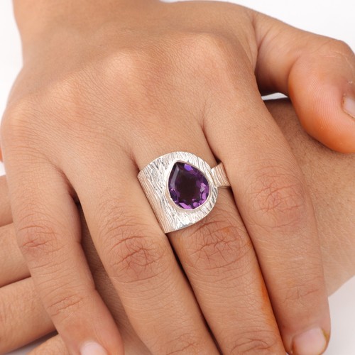 Amethyst gemstone 925 sterling - amethyst,