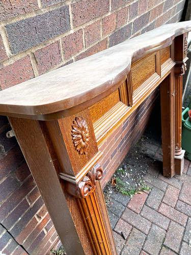 Wood fireplace surround - fireplace,
