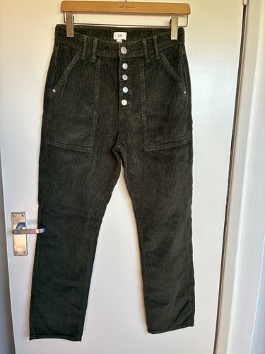 High waist tapered cord - high,