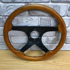 Genuine Momo Sigma wooden rim 350mm steering wheel. Rare classic Dated 1982.  7B