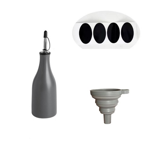 Ceramic olive oil dispenser - olive,