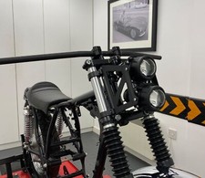 NEW Motorbike Headlight Stacked Lights with High/Low/Sidelight for 52/53mm Forks