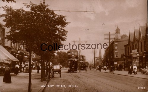 1923 hull anlaby road trams - hull,