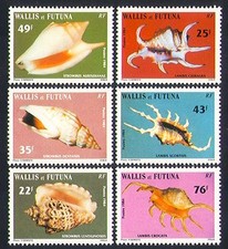 Wallis & Futuna 1984 Shells/Marine/Nature/Molluscs/Snails 6v set (n33162)