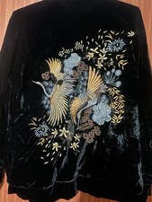 Mango Black Velvet Embroidered