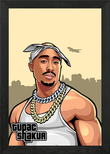 Tupac shakur framed wall art - tupac,