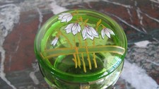 Art Nouveau Green Glass