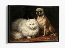 HENRIETTE RONNER KNIP, TWO FRIENDS -FLOAT EFFECT CANVAS ART PIC PRINT