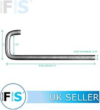 UNIVERSAL STEEL EXHAUST HANGER BRACKET MOUNT 90º J HOOK 9" X 5/16"