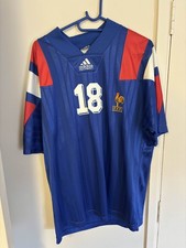 Authentic 1992 France Home Shirt Cantona #18 - Large - Pristine Condition